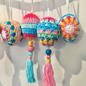 Crochet Pattern Boho Easter Eggs Cute Decoration for Easter Tutorial PDF ENGLISH US terms Espagnol afbeelding 4