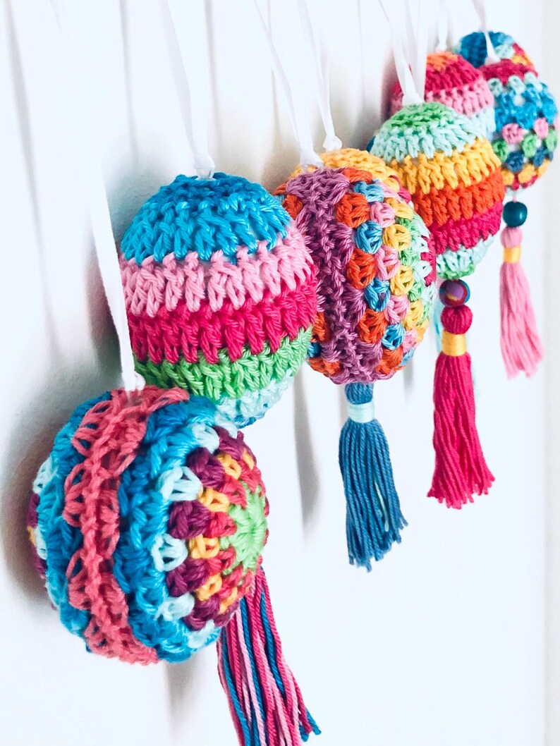 Häkelanleitung Ostereier Boho Osterdeko Häkelmuster Ostereier im Boho-Look Osterdekoration, Dekoration für Ostern, 3 Modelle, PDF Download Bild 14