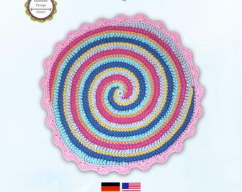 Crochet Pattern Mandala Twister, Spiral Design Infinity, PDF