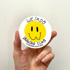 Weirdo Drawing Club Sticker, Sketchbook Stickers, Artist Stickers, Tumbler Sticker, Water Bottle Stickers, Laptop Sticker