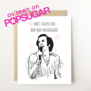 Neil Diamond Parody Sweet Valentine Card, Funny Valentine Gift, Funny Valentines card, valentine card for boyfriend girlfriend best friend image 2