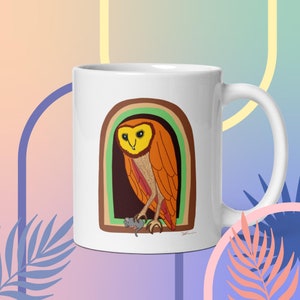 Barn Owl Coffee Mug, Owl Mug, Bird Lover Gifts, Owl Gift, Bird Nerd Mug