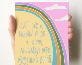 You Make Everything Better Friend Card, Card for Best Friend, Friendship Card, Encouragement Card, Love and Friendship Cards