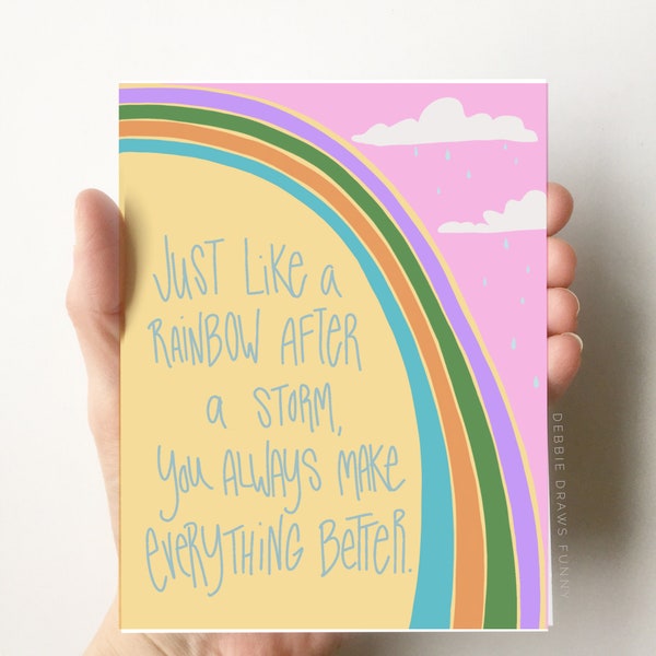 You Make Everything Better Friend Card, Card for Best Friend, Friendship Card, Encouragement Card, Love and Friendship Cards