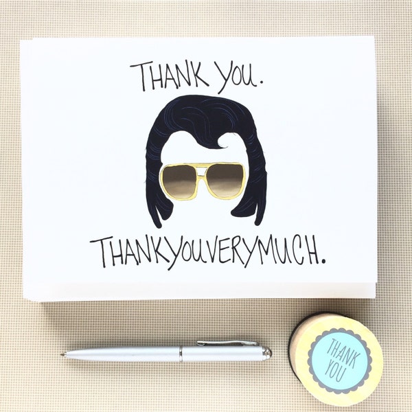 Funny Thank You Card - Thank you Thank you very much card - Funny Thank You Cards -  Stationery Thank You - Greeting Card - Thank You Note