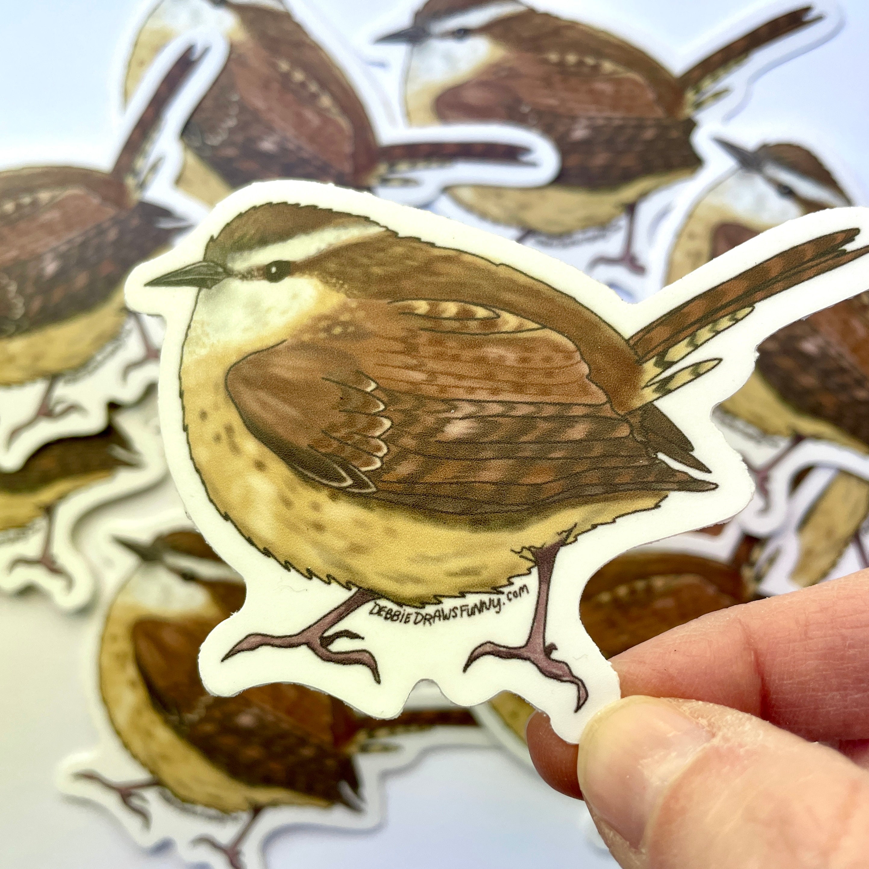 Wren Sticker Bird Nerd Sticker, Carolina Wren Bird Sticker, Fairy Wren Sticker, Bird ...