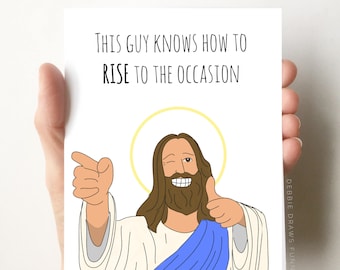 Rise to the Occasion - Easter Card - Funny Easter Card - Easter Card Funny - Funny Jesus Card - Funny Cards for Easter - Religious Card