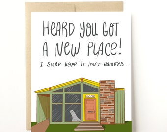 Hope Your New House Isn't Haunted, Housewarming Card Funny, New House Card, New Apartment Card, Housewarming Gift, Moving Card Funny