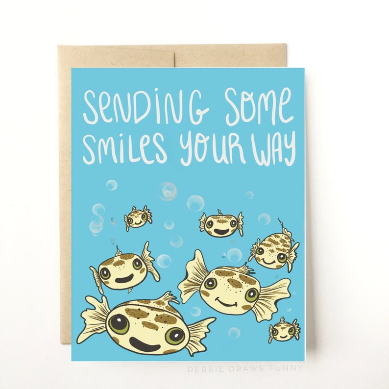 Sending Some Smiles Your Way Valentine Card for Friend Galentine Card Funny Encouragement Card for Friend Sending Hugs Card Friend image 1