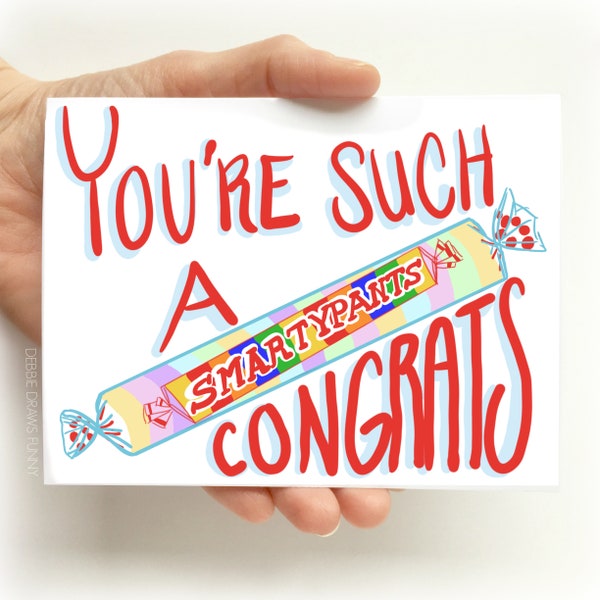 Funny Graduation Card - You're Such a Smartypants Graduation Card - Graduation cards funny, Congrats Graduation Card, high school graduation