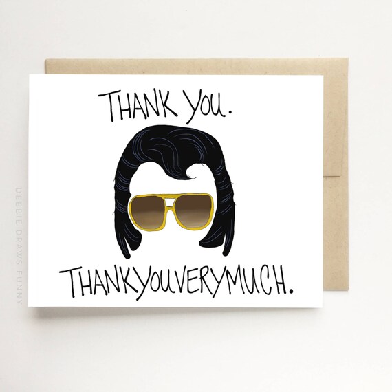 funny card thank you card thank you thank you very much etsy funny thank you card