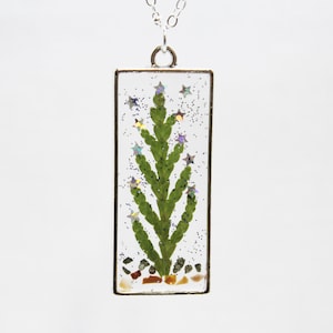 Pressed Cedar Resin Necklace: Montana Cedar, Pyrite, & Stars