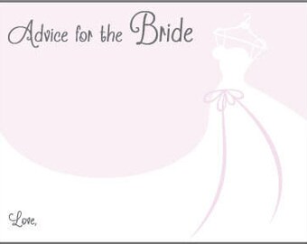 Advice for the Bride PRINTABLE Card