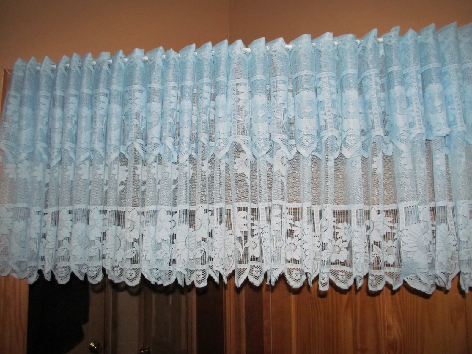 Double Baby Blue Valance Etsy