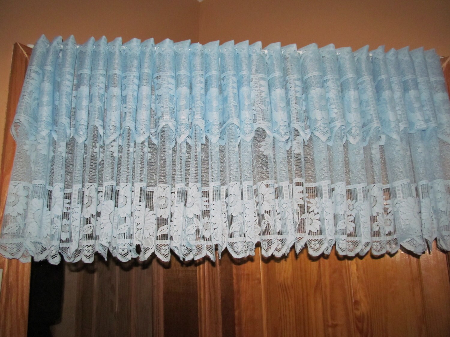 Double Baby Blue Valance Etsy
