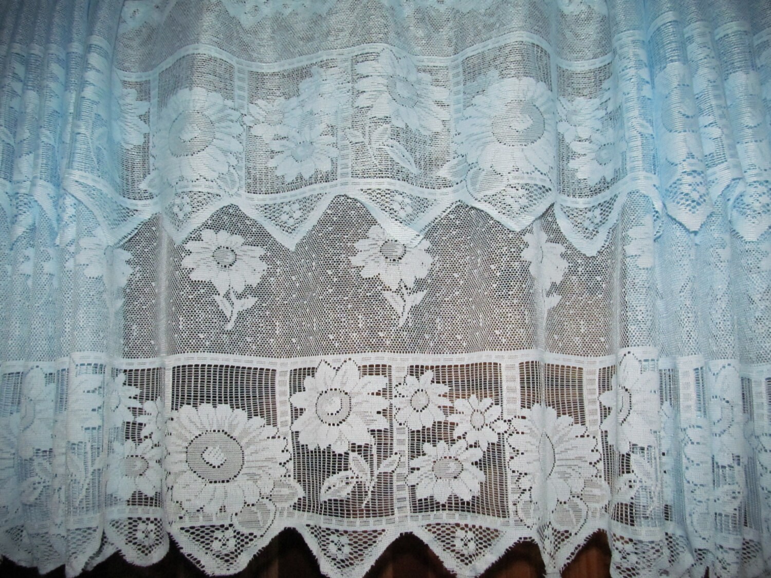 Double Baby Blue Valance Etsy