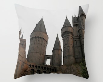 Wizard Castle Pillow,wizard bedding, nursery decor, kid room, Photo Pillow Case, Canvas Throw Pillow,magic, 16X16 Pillow Cover,18X18
