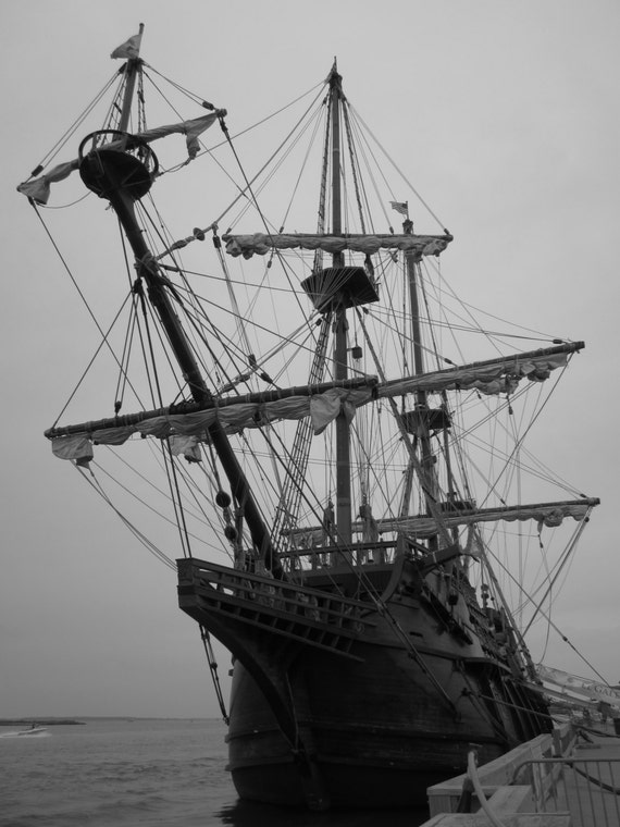 Spanish Ship Galleon 8X10 Photo, Nautical Photography, Pirates of