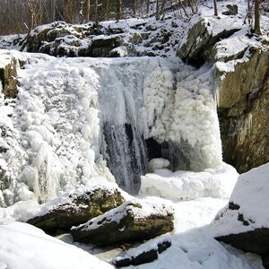Frozen Waterfall 8X10 Photo, Winter Wonderland, Winter Landscape, Rustic Cabin Decor, Snow Photography, Icicle, Ice Photo, Kilgore Falls
