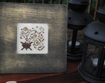 Halloween Cross Stitch Instant Download PDF Pattern Downdraft. Cauldron Counted Embroidery. Beaded Cauldron Potion X Stitch. DIY Home Decor