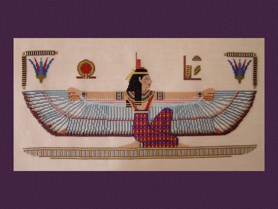 Isis, Lady of Life & Heaven! Counted Cross Stitch Instant Download Pattern Counted Embroidery Chart X Stitch Ancient Egyptian Goddess Design