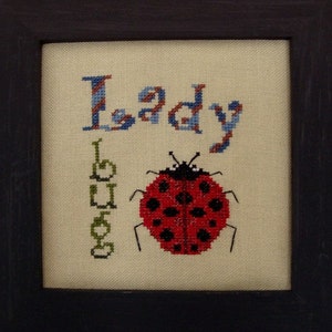 Cross Stitch Pattern Ladybug Ladybird Instant Download PDF Whimsical Counted Embroidery Cross Stitch Design X Stitch Summer DIY Home Decor