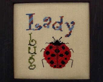 Cross Stitch Pattern Ladybug Ladybird Instant Download PDF Whimsical Counted Embroidery Cross Stitch Design X Stitch Summer DIY Home Decor