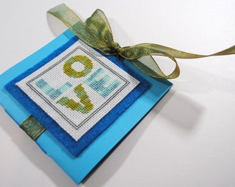LOVE Cross Stitch Mini Journal Needle Book Instant Download PDF Pattern 3 Hole Pamphlet Stitch Binding Tutorial Embroidery Use Your Stash