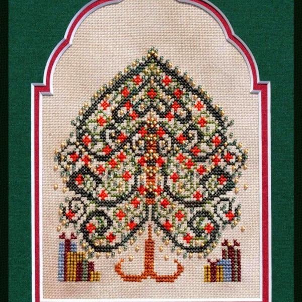 Christmas Cross Stitch Instant Download PDF Pattern "Gifts Gather Under" Counted Cross Stitch Chart Whimsical Christmas Design X Stitch