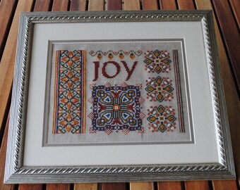 Christmas Cross Stitch Instant Download "Joy Sampler" Pattern Holiday sampler Counted Embroidery X Stitch Geometric Ornamental Mini Mandala