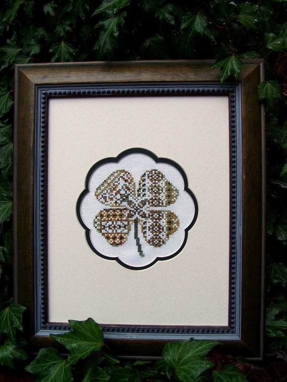 Cross Stitch Instant Download Pattern Rare Clover Etsy