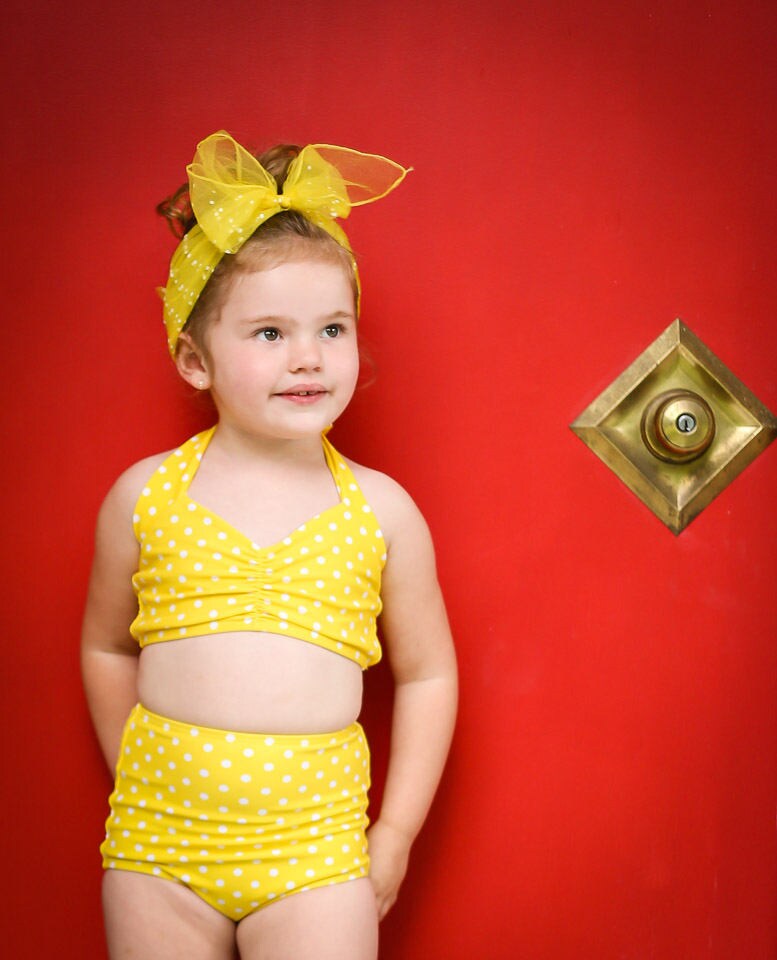 Yellow Polka Dot Bikini Baby