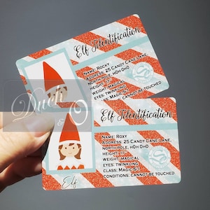Carte d’identification Elf personnalisée - ID Elf en aluminium (double face), 1 carte