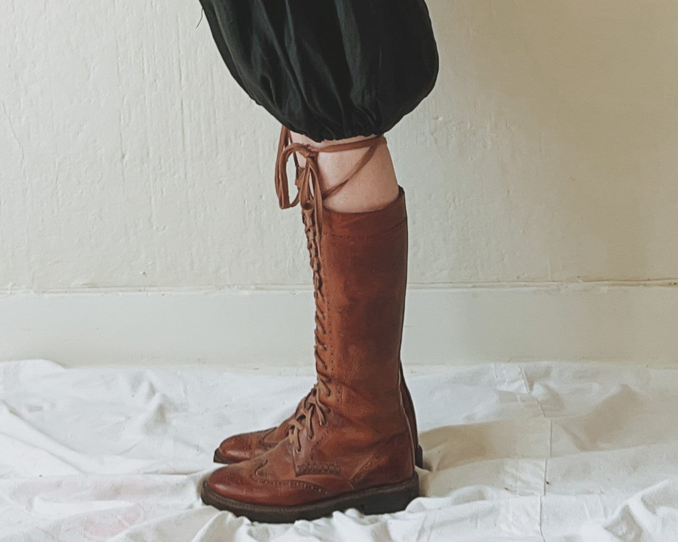 COLE HAAN Brown Genuine Learner Combat Boots with leather laces Cole Haan Women main image 4