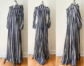 ワンピース 1910s Blue Calico Dress 1910s Blue Calico Dress