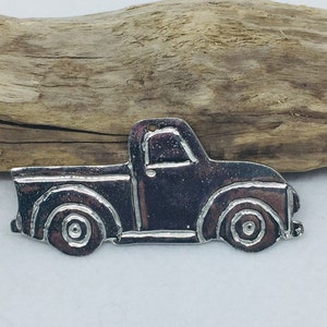 Pewter ornament. Pewter Pickup Truck. Pickup truck ornament. Christmas ornament. Holiday decor. Commemorate a date, a saying or a feeling.