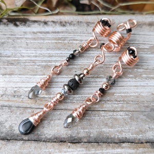 Rose Gold Loc Beads, Set of 3, Made to Order, Please Read Item Details, Customizable
