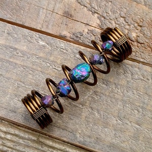 Crystal Loc Jewelry, Dreadlock Bead, Titanium Quartz, Made to Order, Please Read Item Description