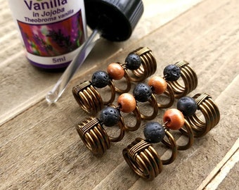 Diffuser Dread Beads, Loc Beads, Set of 3, Made to Order, Please Read Item Details