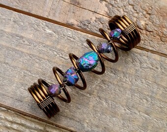 Crystal Loc Jewelry, Dreadlock Bead, Titanium Quartz, Made to Order, Please Read Item Description