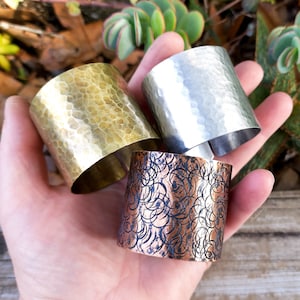 One Textured Hair Cuff, Customizable, Made to Order, Please Read Item Details