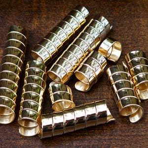 Brass Dread Beads, Loc Jewelry, Set of 10, Varied Lengths, Made to order, Raw or Sealed
