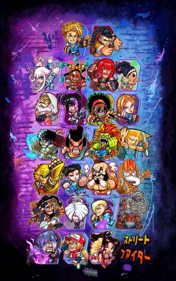 ポスター キャラクターを選ぼう！ストリートファイター6 ちびキャラ
