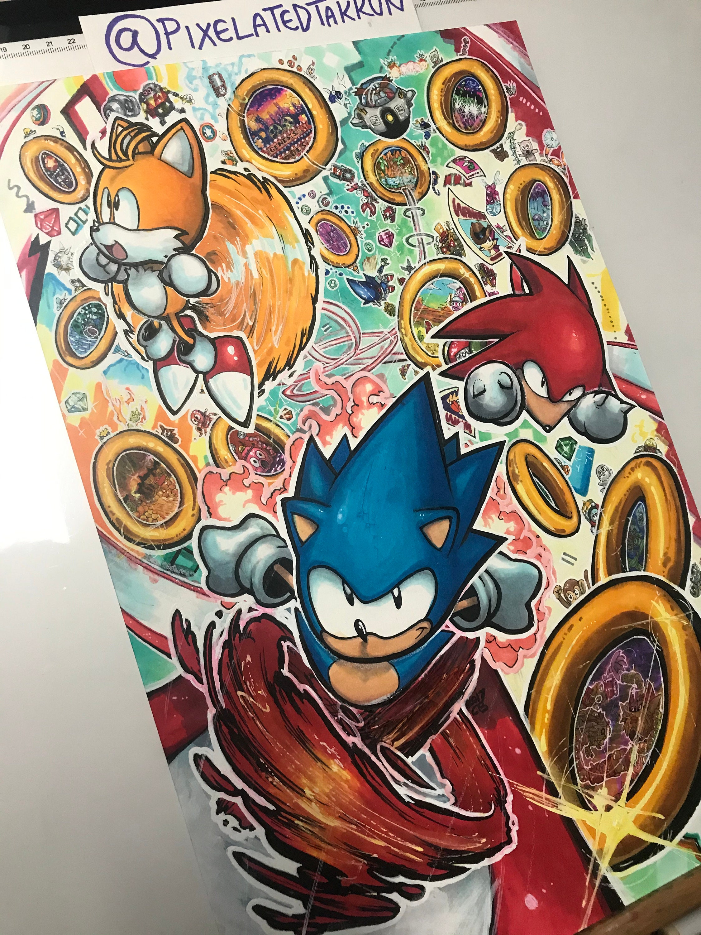 Original Painting Sonic Mania | Etsy