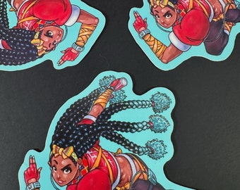 Vinyl Sticker Kimberly Street Fighter 6