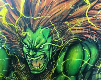 Blanka, street fighter fighter Art Board Print by feria-e