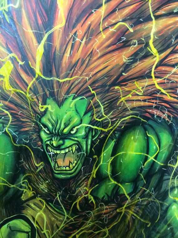 Super Street Fighter II - Blanka | Art Board Print