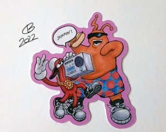 Large Vinyl Sticker Toejam and Earl