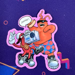 Water Proof Vinyl Sticker Toejam and Earl
