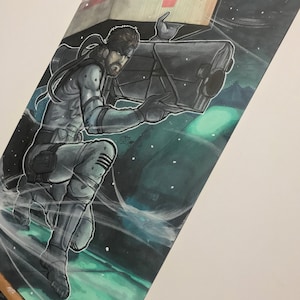 Original Framed Painting: Metal Gear Solid Snake
